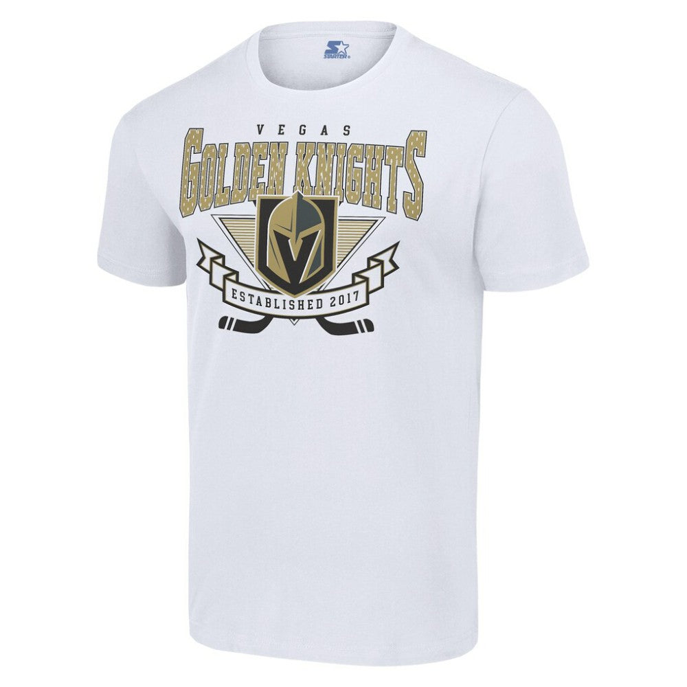 NHL White Vegas Golden Knights Starter Team Logo Graphic T-Shirt