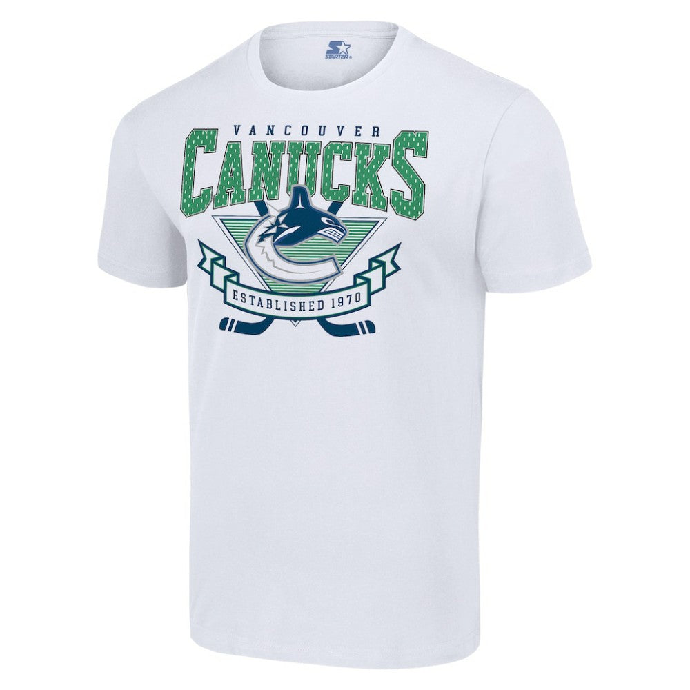 NHL White Vancouver Canucks Starter Team Logo Graphic T-Shirt