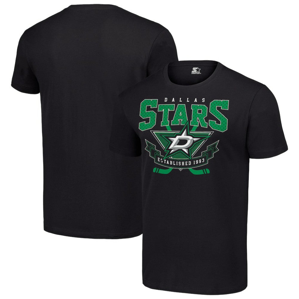 NHL Black Dallas Stars Starter Team Logo Graphic T-Shirt