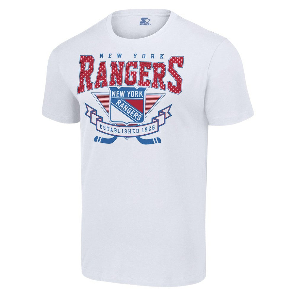 NHL White New York Rangers Starter Team Logo Graphic T-Shirt