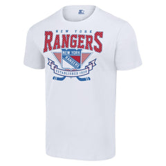 NHL White New York Rangers Starter Team Logo Graphic T-Shirt