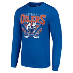 NHL Royal Edmonton Oilers Starter Team Logo Graphic Long Sleeve T-Shirt