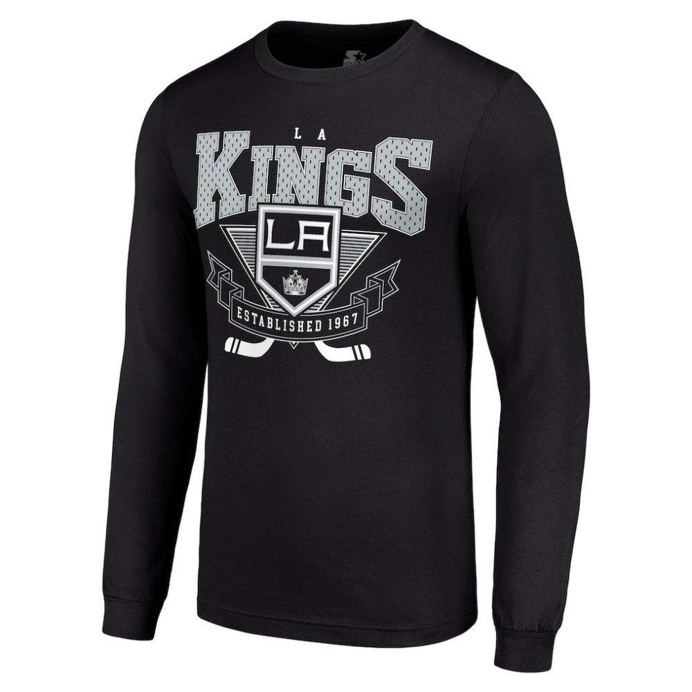 NHL Black Los Angeles Kings Starter Team Logo Graphic Long Sleeve T-Shirt