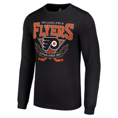 NHL Black Philadelphia Flyers Starter Team Logo Graphic Long Sleeve T-Shirt