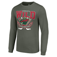 NHL Olive Minnesota Wild Starter Team Logo Graphic Long Sleeve T-Shirt