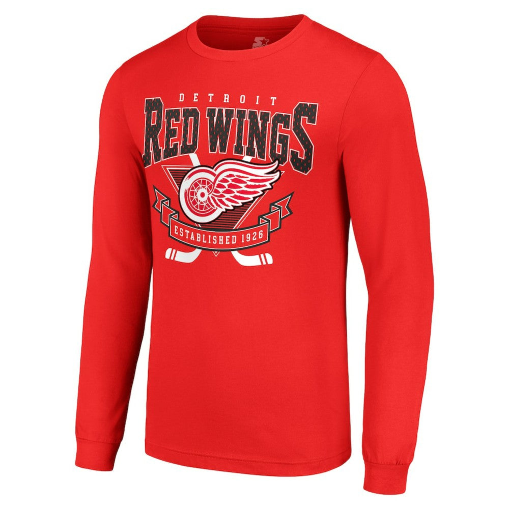 NHL Red Detroit Red Wings Starter Team Logo Graphic Long Sleeve T-Shirt