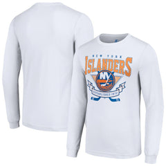 NHL White New York Islanders Starter Team Logo Graphic Long Sleeve T-Shirt