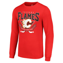 NHL Red Calgary Flames Starter Team Logo Graphic Long Sleeve T-Shirt