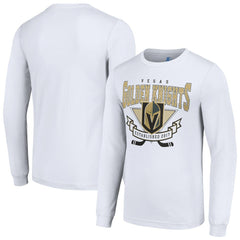 NHL White Vegas Golden Knights Starter Team Logo Graphic Long Sleeve T-Shirt