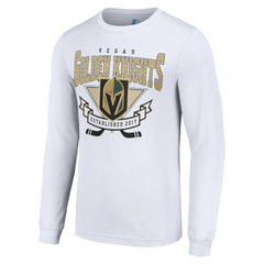 NHL White Vegas Golden Knights Starter Team Logo Graphic Long Sleeve T-Shirt