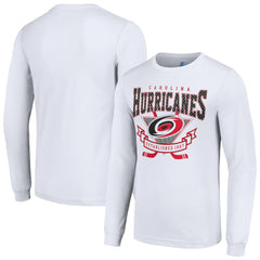 NHL White Carolina Hurricanes Starter Team Logo Graphic Long Sleeve T-Shirt