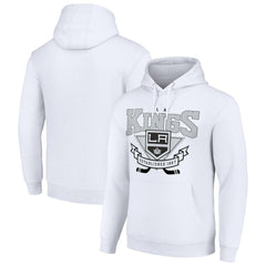 NHL White Los Angeles Kings Starter Team Logo Graphic Fleece Tri-Blend Pullover Hoodie