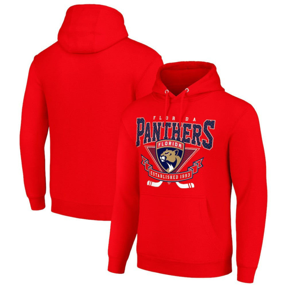 NHL Red Florida Panthers Starter Team Logo Graphic Fleece Tri-Blend Pullover Hoodie