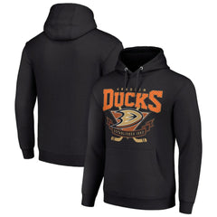 NHL Black Anaheim Ducks Starter Team Logo Graphic Fleece Tri-Blend Pullover Hoodie