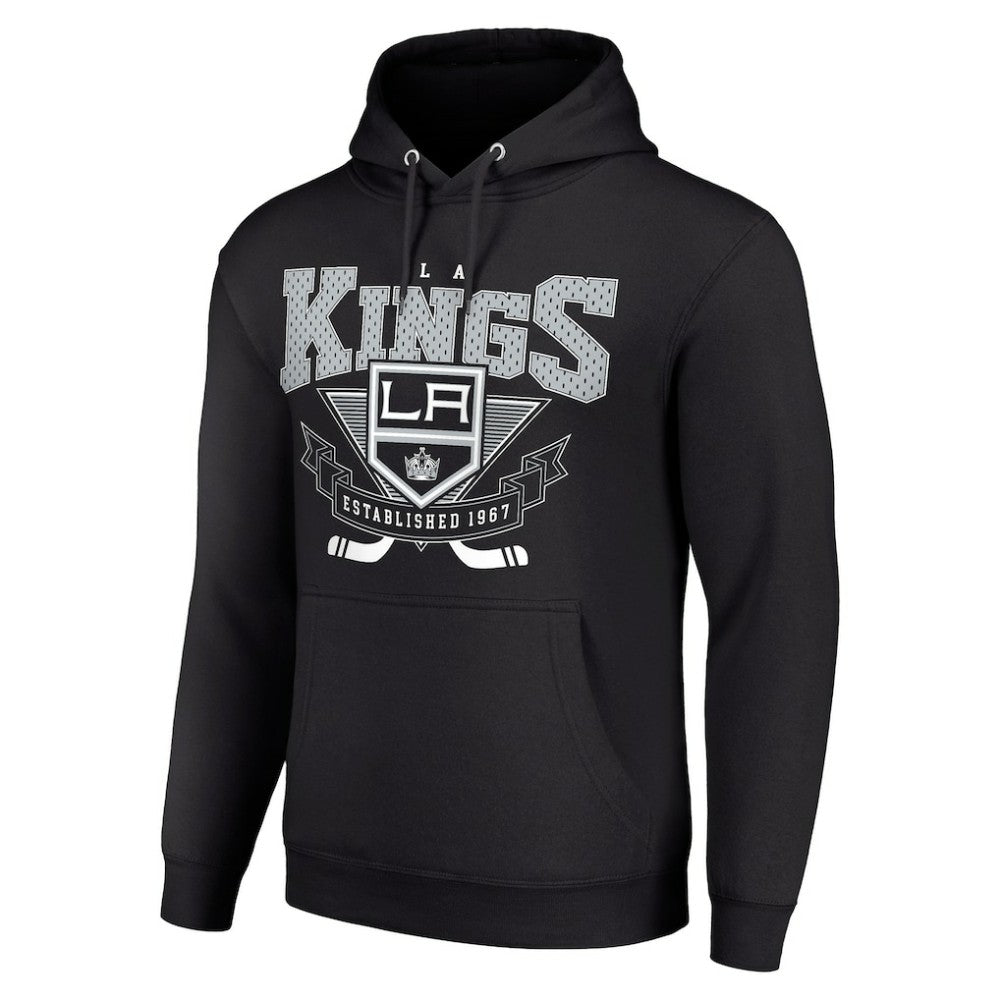 NHL Black Los Angeles Kings Starter Team Logo Graphic Fleece Tri-Blend Pullover Hoodie