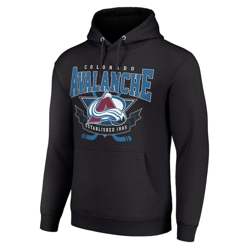 NHL Black Colorado Avalanche Starter Team Logo Graphic Fleece Tri-Blend Pullover Hoodie