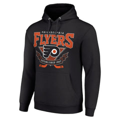 NHL Black Philadelphia Flyers Starter Team Logo Graphic Fleece Tri-Blend Pullover Hoodie