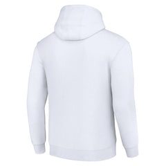 NHL White Columbus Blue Jackets Starter Team Logo Graphic Fleece Tri-Blend Pullover Hoodie