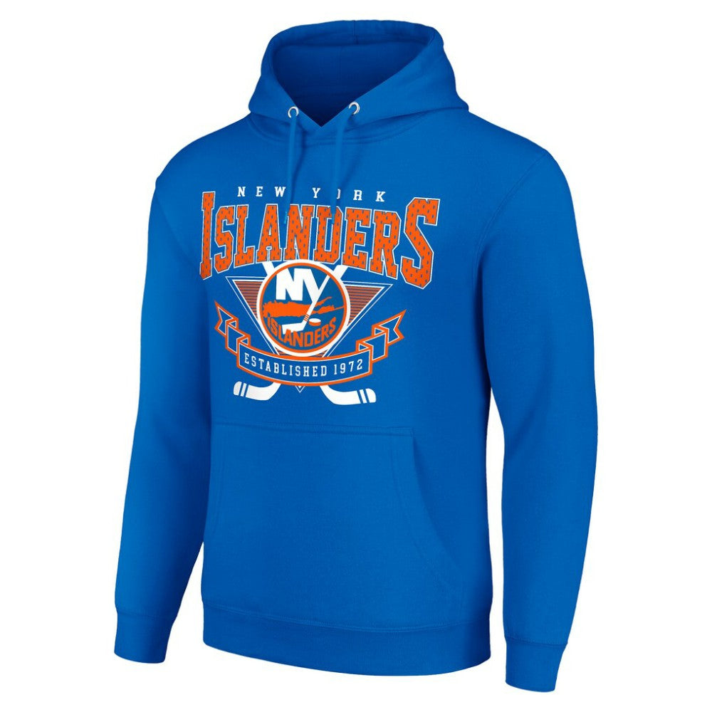 NHL Royal New York Islanders Starter Team Logo Graphic Fleece Tri-Blend Pullover Hoodie