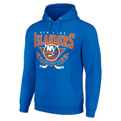 NHL Royal New York Islanders Starter Team Logo Graphic Fleece Tri-Blend Pullover Hoodie