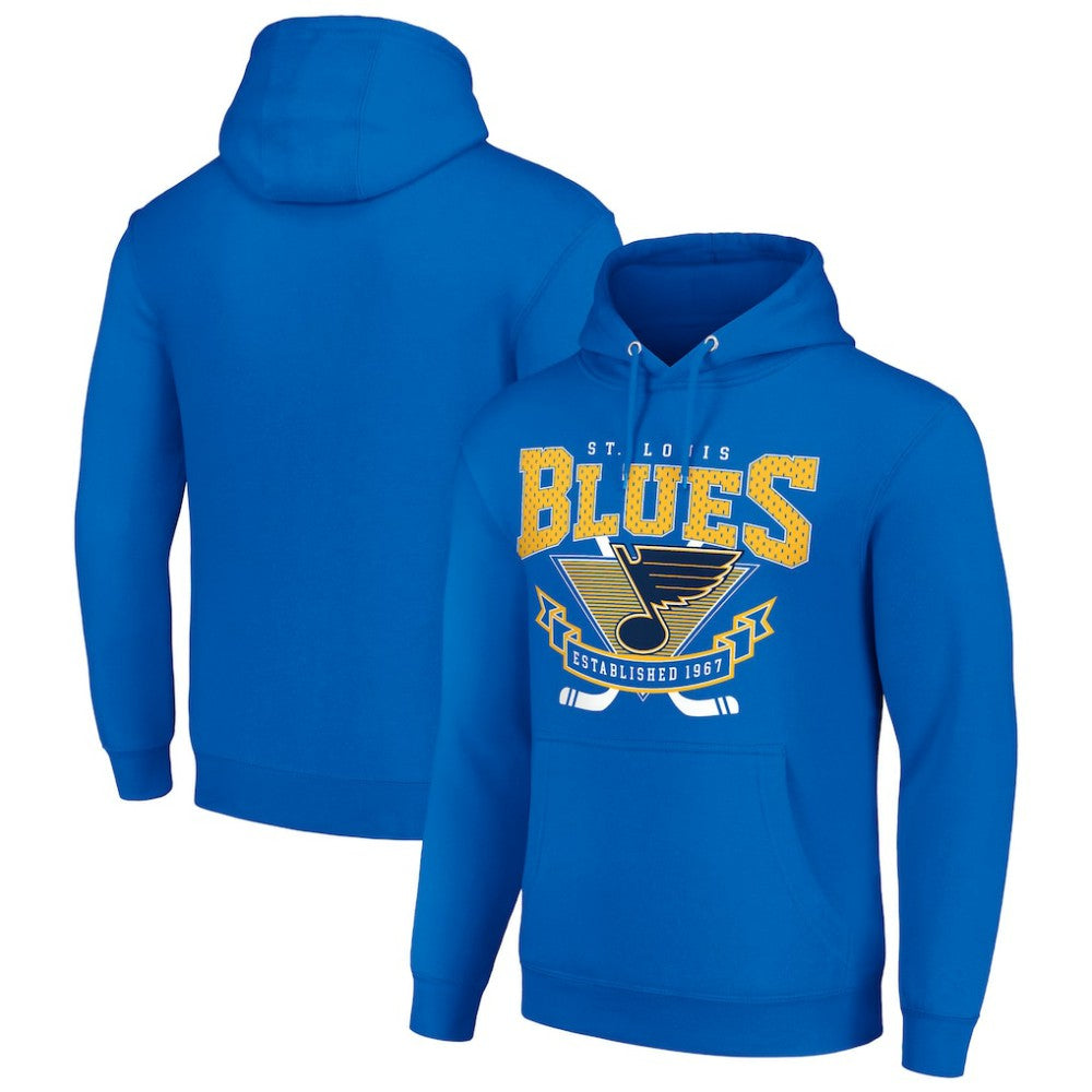 NHL Blue St. Louis Blues Starter Team Logo Graphic Fleece Tri-Blend Pullover Hoodie