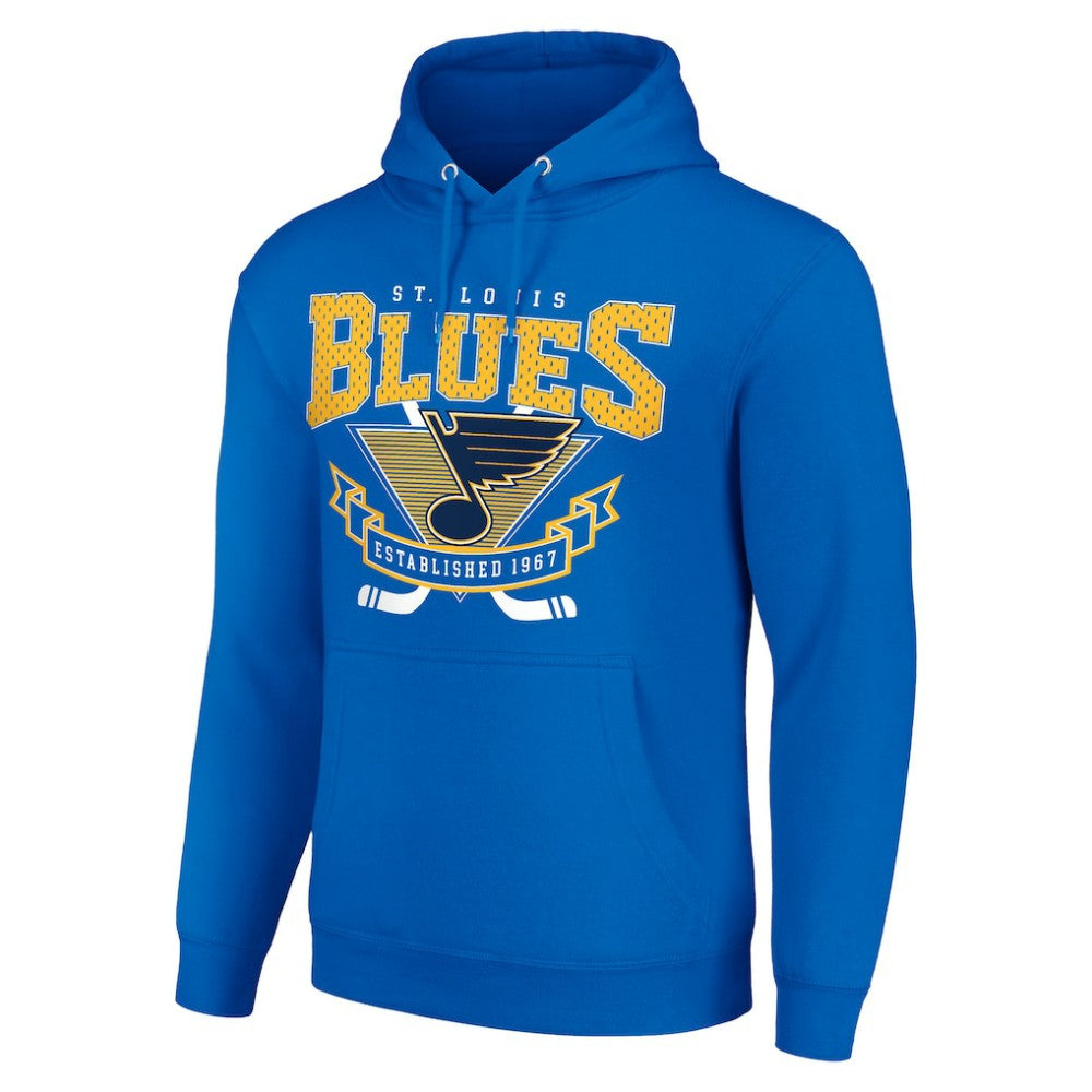 NHL Blue St. Louis Blues Starter Team Logo Graphic Fleece Tri-Blend Pullover Hoodie