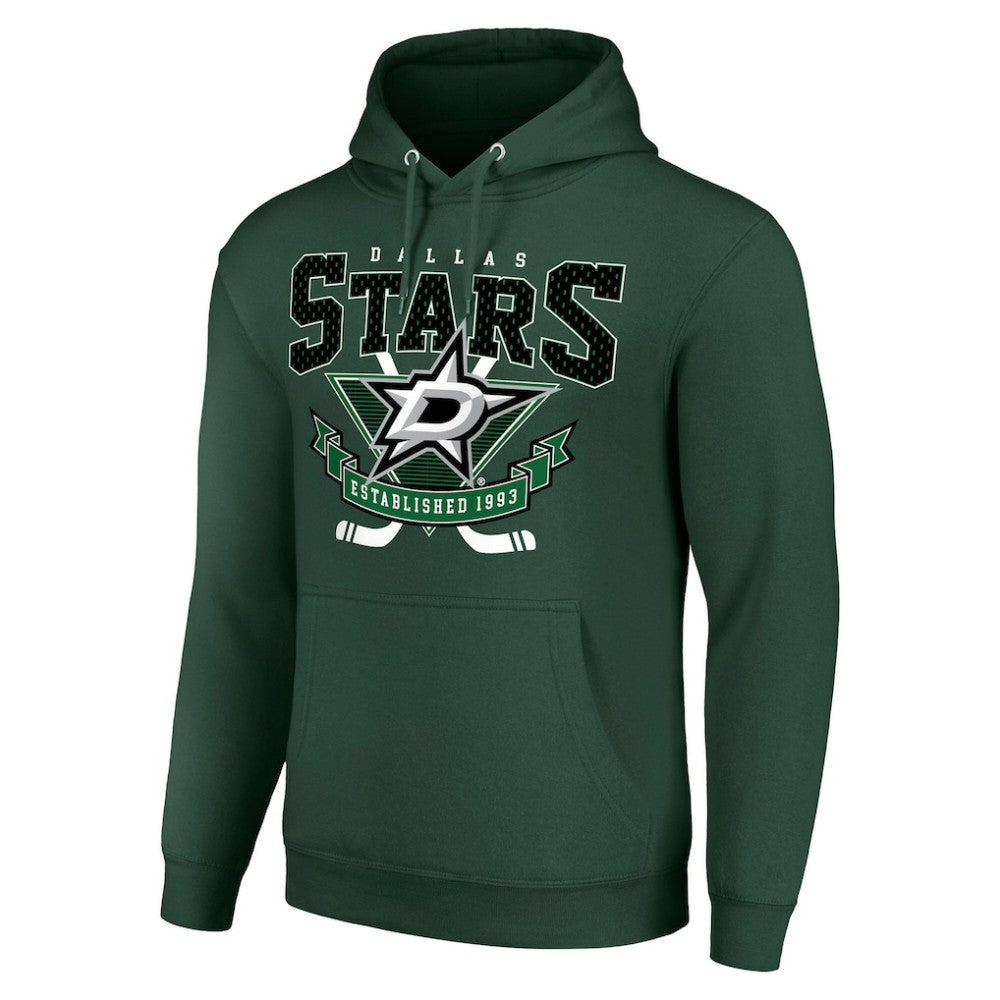NHL Olive Dallas Stars Starter Team Logo Graphic Fleece Tri-Blend Pullover Hoodie