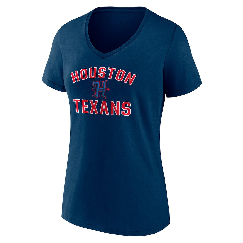 Women's Secondary Logo Victory Arch V-Neck T-Shirt - Houston Texans