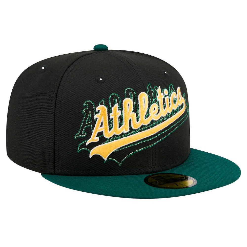MLB Athletics New Era Shadow Stitch 59FIFTY Fitted Hat