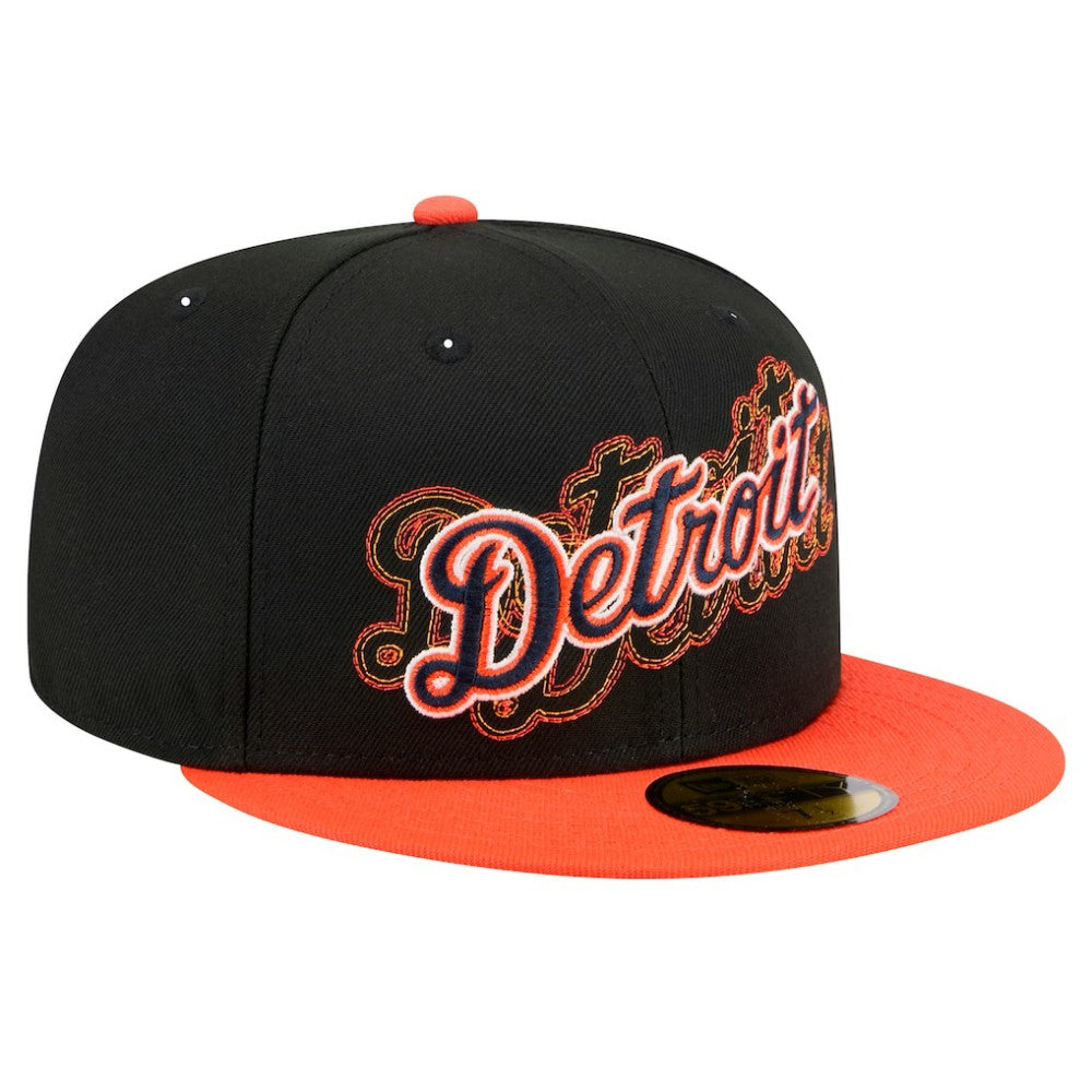 MLB Detroit Tigers New Era Shadow Stitch 59FIFTY Fitted Hat