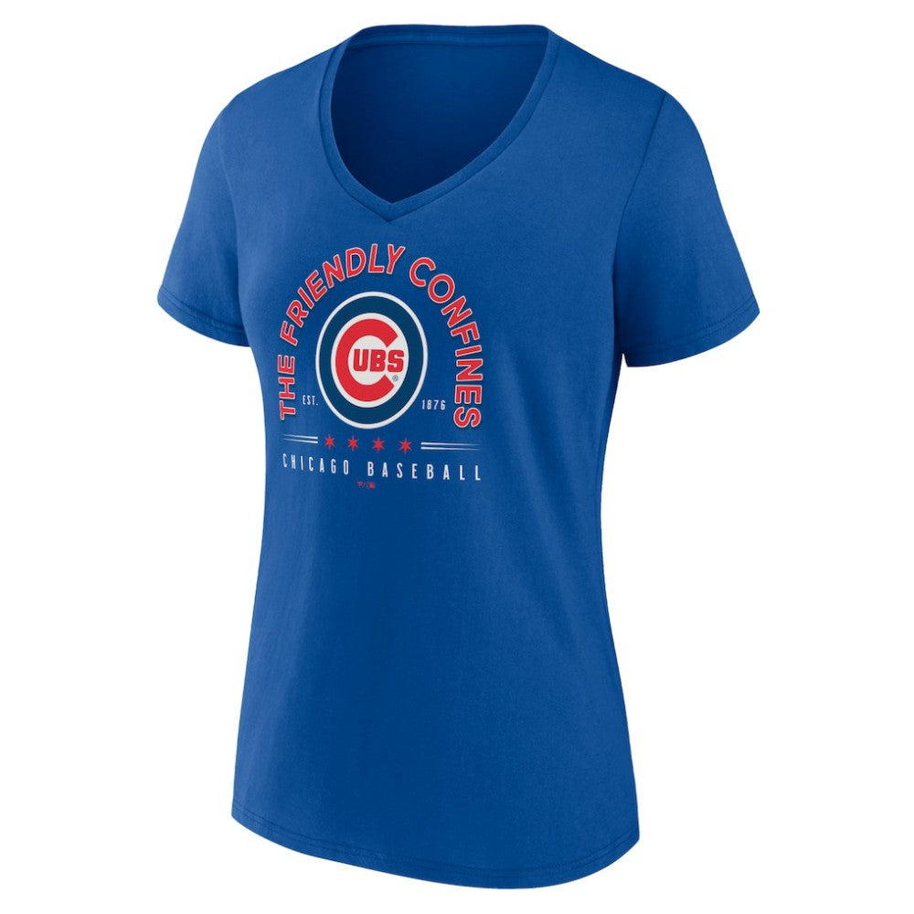 MLB Chicago Cubs Women's Friendly Confines V-Neck T-Shirt