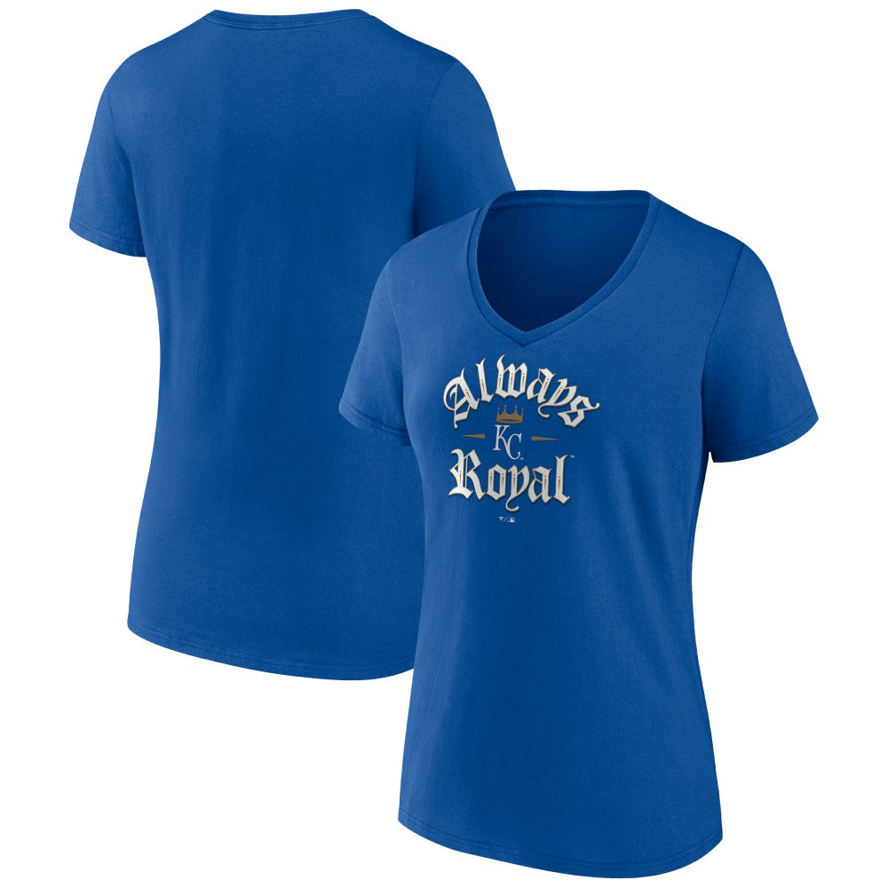 MLB Kansas City Royals Women's Always Royal V-Neck T-Shirt