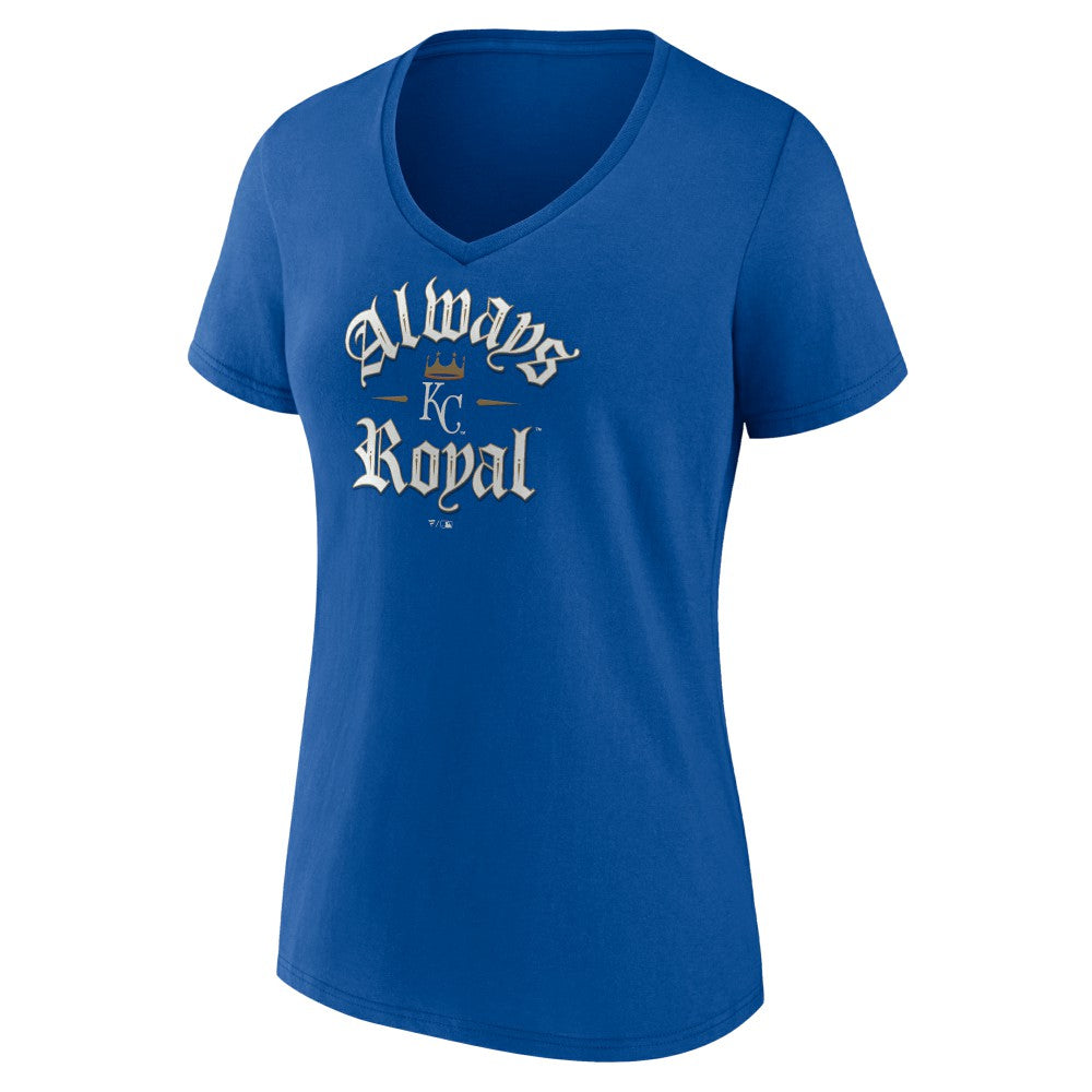 MLB Kansas City Royals Women's Always Royal V-Neck T-Shirt