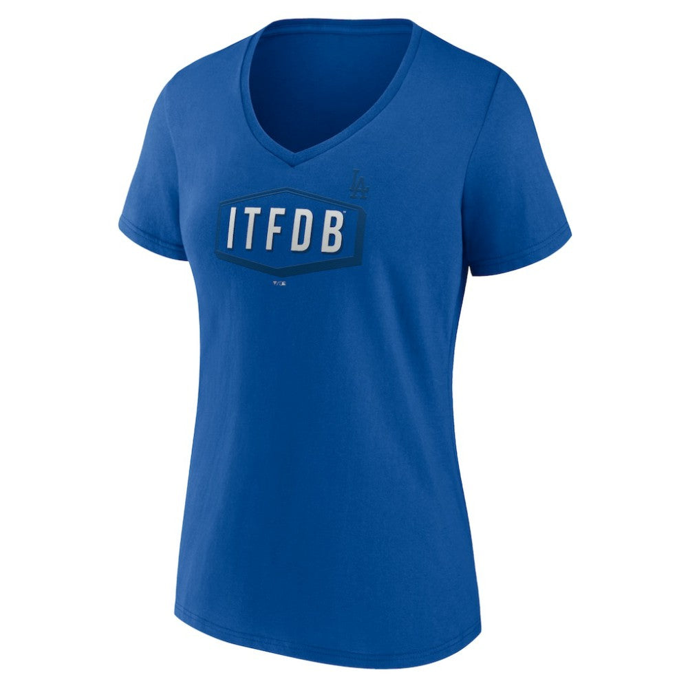 MLB Los Angeles Dodgers Women's ITFDB V-Neck T-Shirt