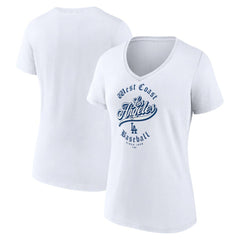 MLB Los Angeles Dodgers Women's West Coast Baseball V-Neck T-Shirt