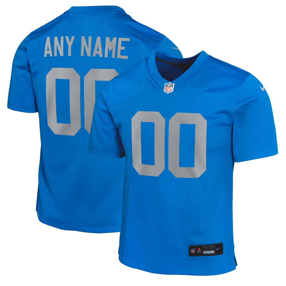 Youth Alternate Custom Game Jersey - Detroit Lions