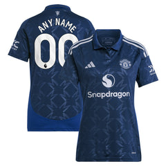 Manchester United Women's 2024/25 Away Replica Custom Jersey - Adidas Navy
