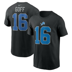 Jared Goff  Name & Number T-Shirt - Detroit Lions