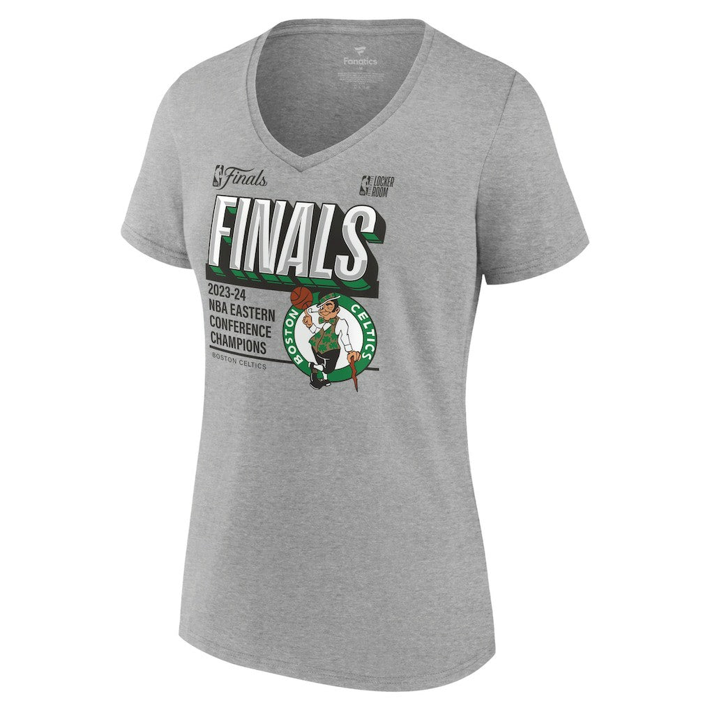 NBA Boston Celtics Women's 2024 Eastern Conference Champions Locker Room Post Up Move V-Neck T-Shirt