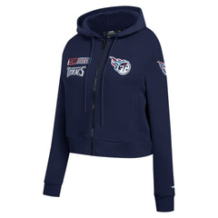 Pro Standard Women's Split Logo Full-Zip Hoodie - Tennessee Titans