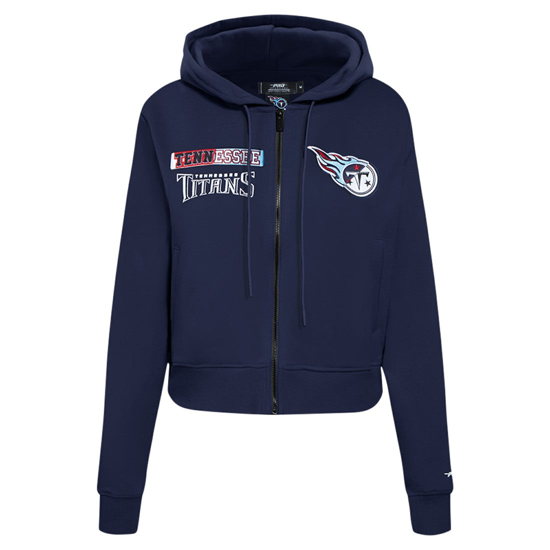 Pro Standard Women's Split Logo Full-Zip Hoodie - Tennessee Titans