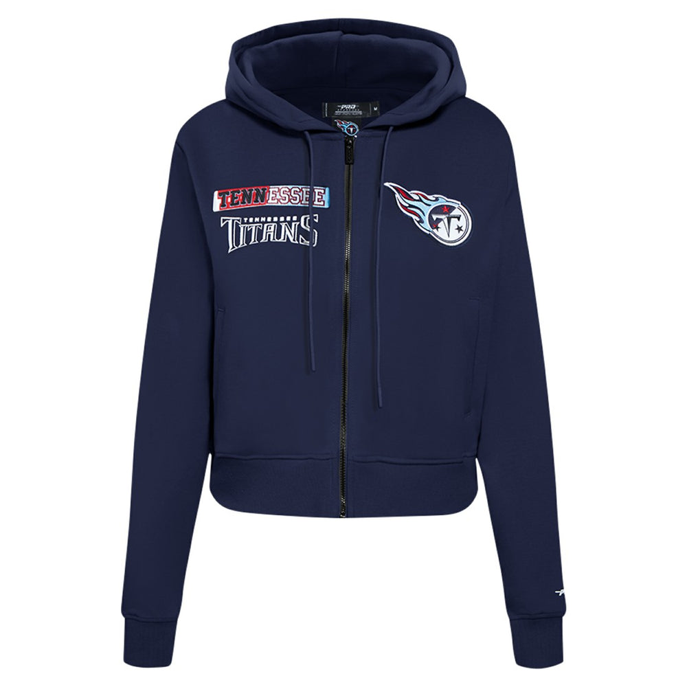 Pro Standard Women's Split Logo Full-Zip Hoodie - Tennessee Titans