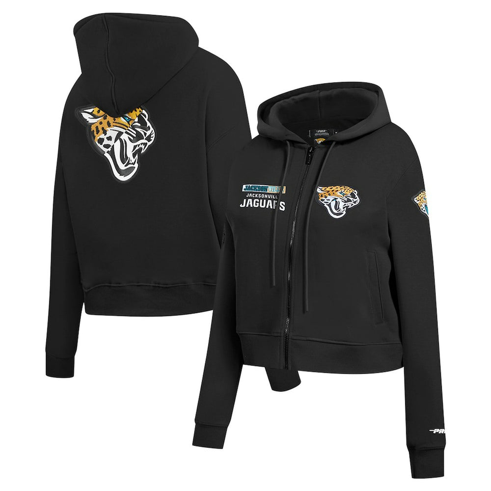 Pro Standard Women's Split Logo Full-Zip Hoodie - Jacksonville Jaguars