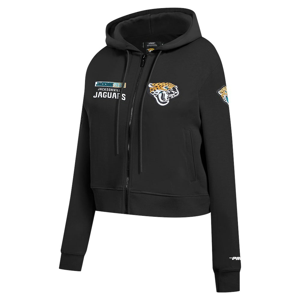 Pro Standard Women's Split Logo Full-Zip Hoodie - Jacksonville Jaguars