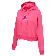 Pro Standard Women's Triple Pink Cropped Fleece Pullover Hoodie - Miami Dolphins