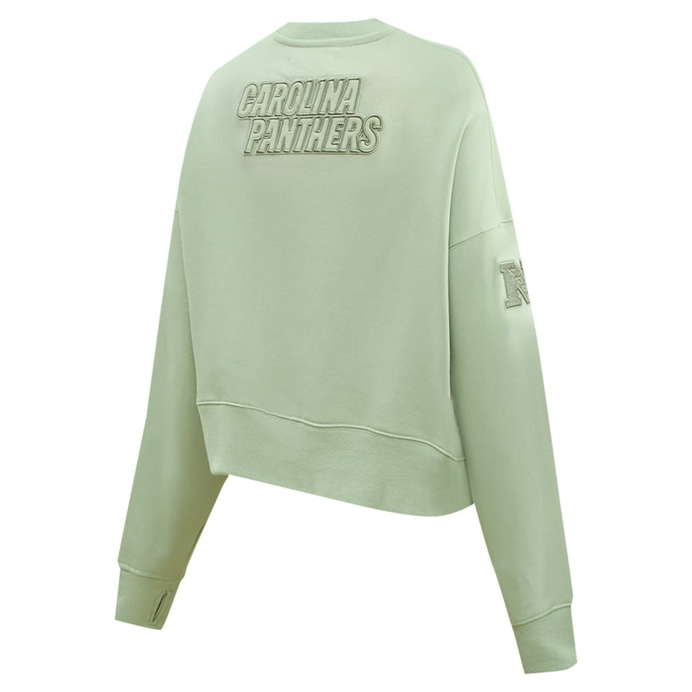 Pro Standard Women's Oversized Cropped Neutral Pullover Sweatshirt - Carolina Panthers