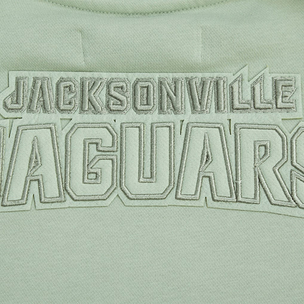 Pro Standard Women's Oversized Cropped Neutral Pullover Sweatshirt - Jacksonville Jaguars