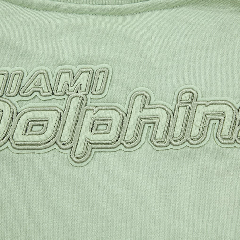 Pro Standard Women's Oversized Cropped Neutral Pullover Sweatshirt - Miami Dolphins