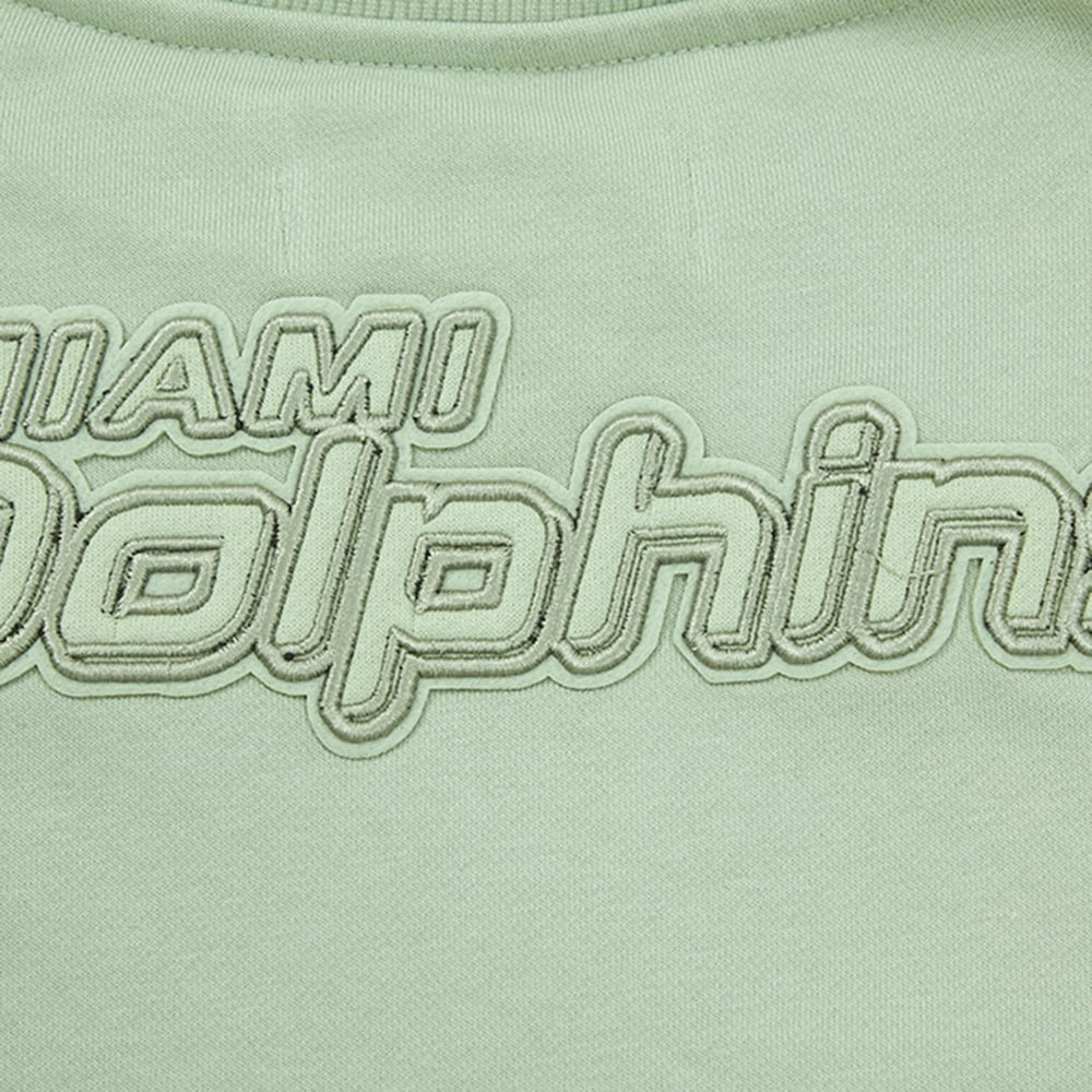Pro Standard Women's Oversized Cropped Neutral Pullover Sweatshirt - Miami Dolphins
