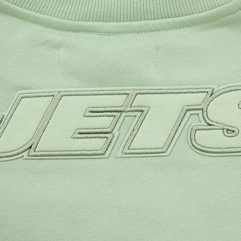 Pro Standard Women's Oversized Cropped Neutral Pullover Sweatshirt - New York Jets
